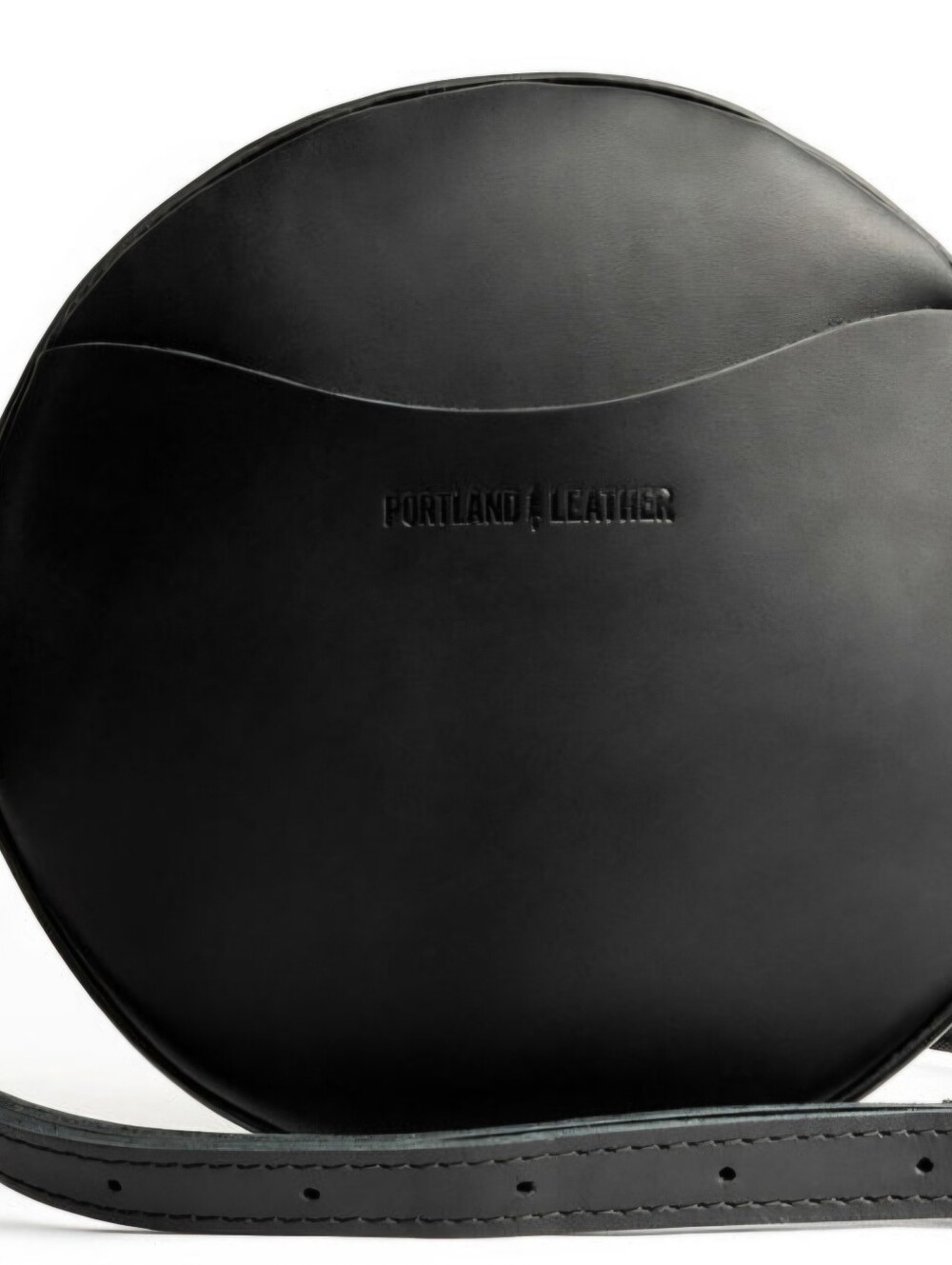 Large Circle Crossbody PORTLAND LEATHER Bag - Black